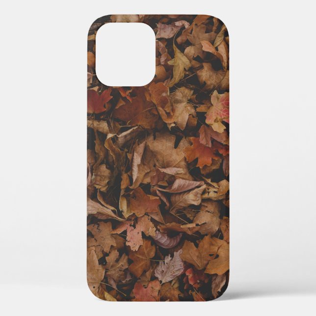 RED AND BROWN LEAVES ON GROUND Case-Mate iPhone CASE (Back)