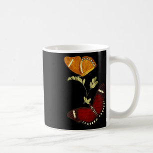 Red And Brown Monarch Butterflies - Detailed Graph Coffee Mug