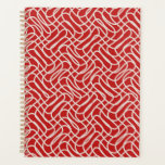 Red And Cream Abstract Line Pattern Planner<br><div class="desc">Abstract line – red and cream.</div>