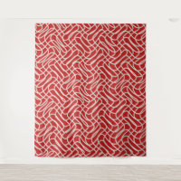Red And Cream Abstract Line Pattern