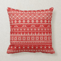Red and cream Alpine Christmas pattern