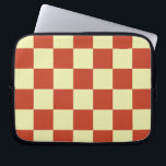 Red and Cream Chequered Laptop Sleeve<br><div class="desc">A bright cherry red and cream chequered pattern,  geometric and simple,  yet the colours give it a feeling of whimsy & vintage fantasy.</div>