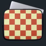 Red and Cream Chequered Laptop Sleeve<br><div class="desc">A bright cherry red and cream chequered pattern,  geometric and simple,  yet the colours give it a feeling of whimsy & vintage fantasy.</div>