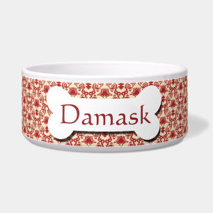 Red and Cream Damask Pattern