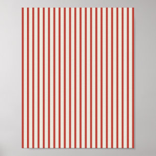 Red And Cream Striped Poster