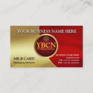 Red And Gold Business Card