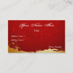 Red and Gold Business Card