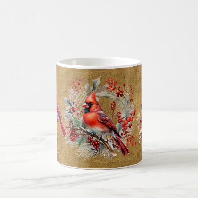 Red and Gold Cardinal Mug (Center)