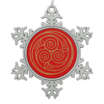 Red and Gold Celtic Mandala 