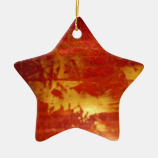 red and gold ceramic decoration (Front)