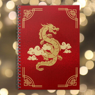 Red and Gold Chinese Dragon Notebook
