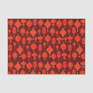 Red and gold Chinese lanterns Tissue Paper