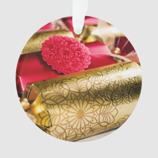 Red and Gold Christmas Crackers Ornament
