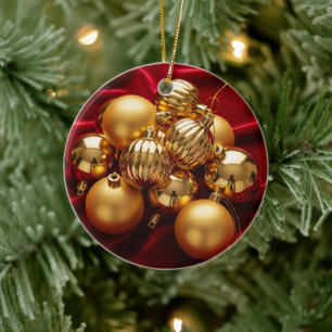 Red and Gold Christmas Ornament