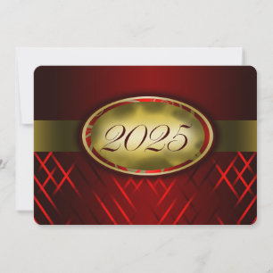 Red and Gold Class of 2025 Invitation