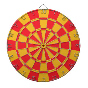 Red And Gold Dartboard