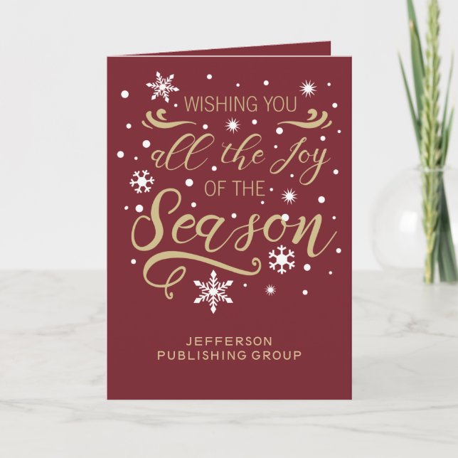 Red and Gold Elegant Modern Company Holiday (Front)