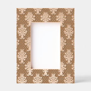 Red And Gold Floral Pattern Etched Frames
