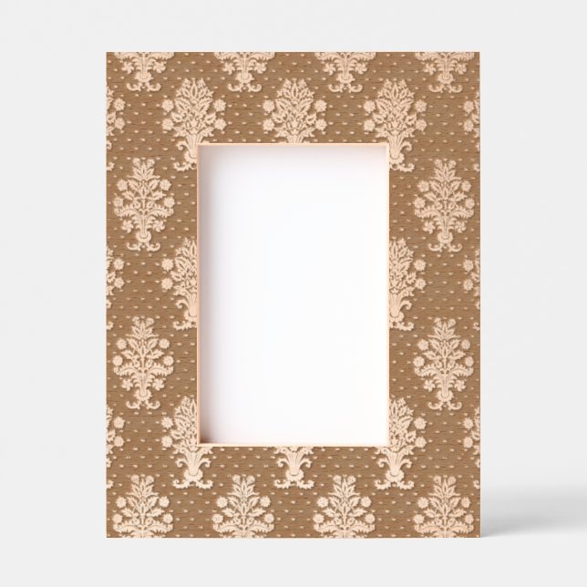 Red And Gold Floral Pattern Etched Frames (Front)