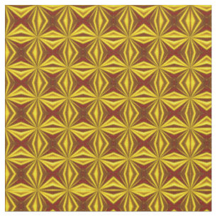 Red and Gold Foil Effect Checked Pattern Fabric