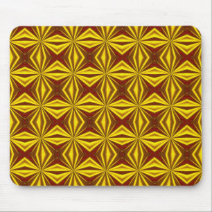 Red and Gold Foil Effect Checked Pattern Mouse Pad
