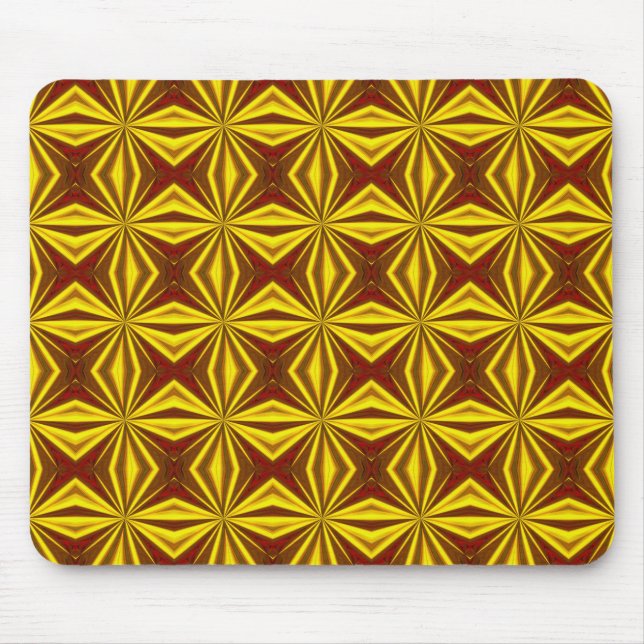 Red and Gold Foil Effect Checked Pattern Mouse Pad (Front)
