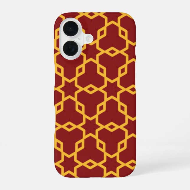 Red and Gold Geometric Islamic Pattern Case (Back)