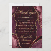 Red and Gold Glitter Agate & Marble Wedding
