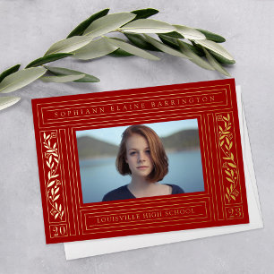 Red and Gold Graduation Photo