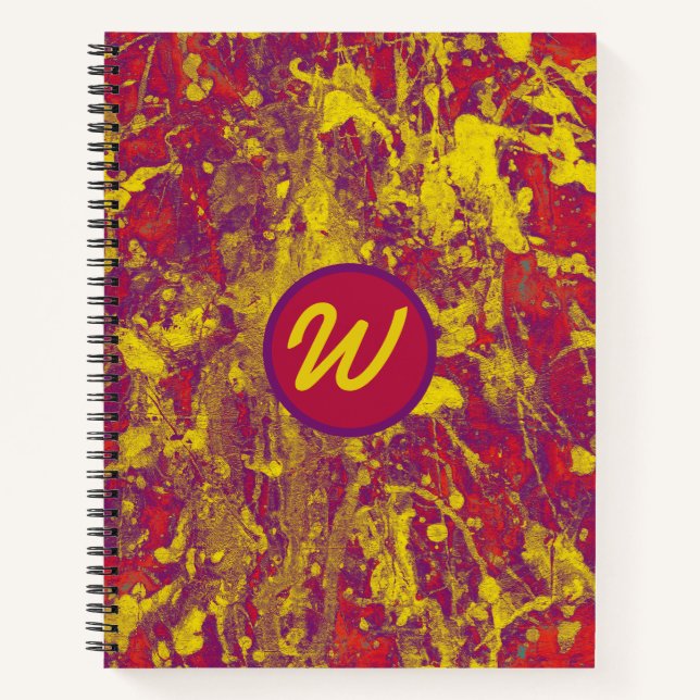 Red and Gold Grunge Notebook (Front)