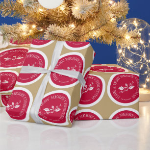 Red and Gold Have A Very Merry Christmas Wrapping Paper