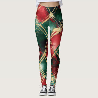 Red and Gold Leggings
