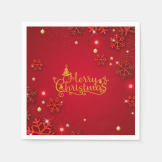Red and Gold Luxury Christmas Napkin