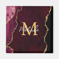 Red and Gold Marble Agate