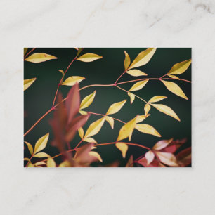 Red and Gold Mini Print Business Card