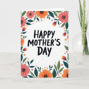 Red And Gold Mothers Day Card