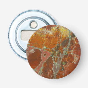 Red and Gold Petrified Wood Bottle Opener