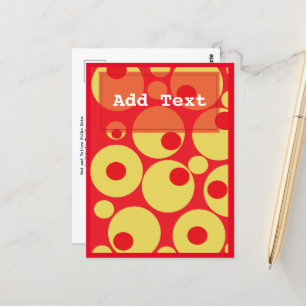 Red and Gold Polka Dots Postcard