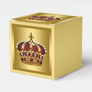 Red and Gold Prince Favour Box
