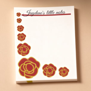 Red And Gold Roses Post-it Notes