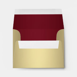 Red and Gold RSVP Envelopes