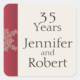 Red and Gold Snowflake Envelope Seal