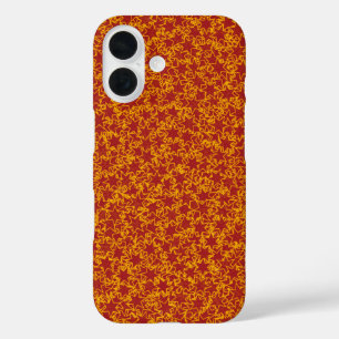 Red and Gold Star Team Spirit Sports Colours iPhone 16 Case