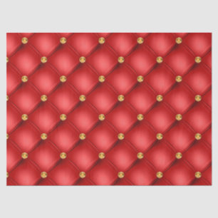 Red and Gold Tufted Tissue Paper