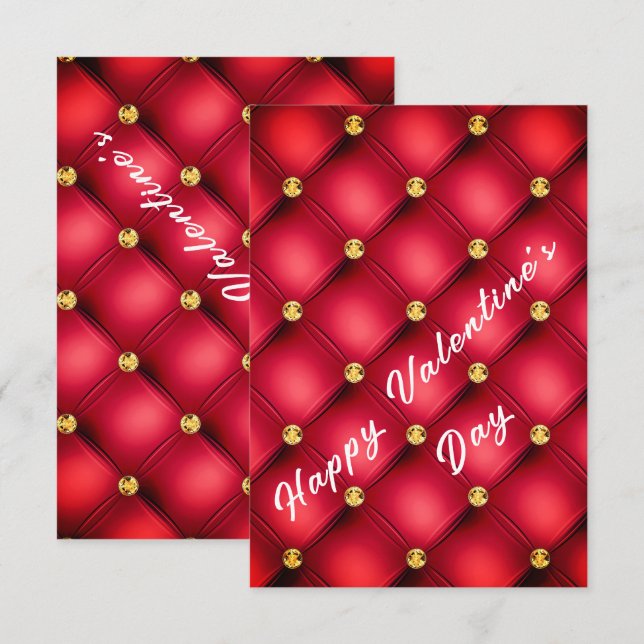 Red and Gold Valentine's Day Card (Front/Back)