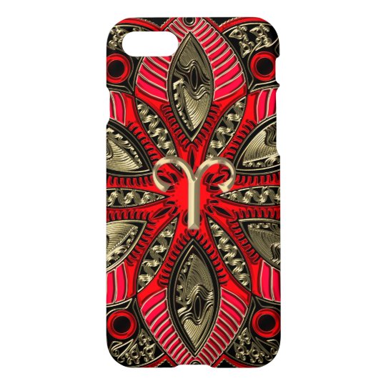 Red and Gold Zodiac Sign Aries iPhone 8/7 Case