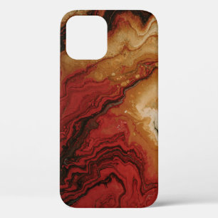 RED AND GRAY ABSTRACT WALLPAPER iPhone 12 CASE