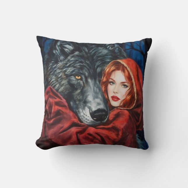 Red and Gray: An Unexpected Connection Cushion (Front)