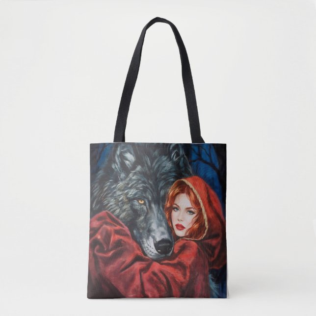Red and Gray: An Unexpected Connection Tote Bag (Front)