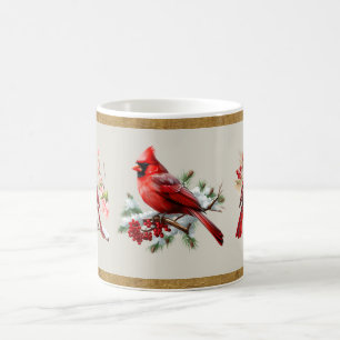 Red and Gray Cardinal Mug